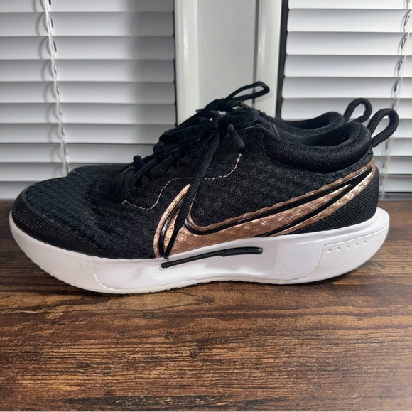 Nike Womens Court Zoom Pro DH0990-091 Black Basketball Shoes Sneakers Size 8 - Picture 2 of 9